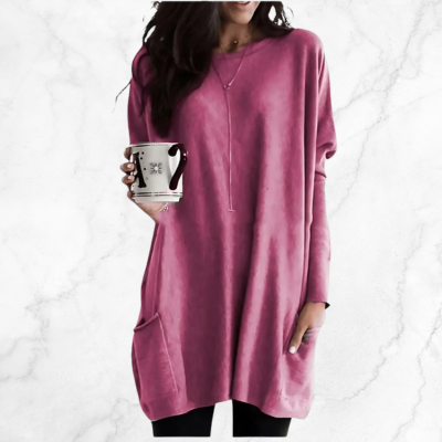 Levoire | Courbes Confort Robe En Waffle Fr Femmes Rose foncé