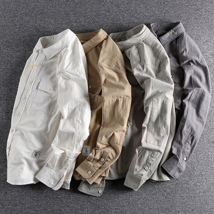 Levoire | Chemise Classique Avec Design Texturé Pour Une Ambiance Automnale