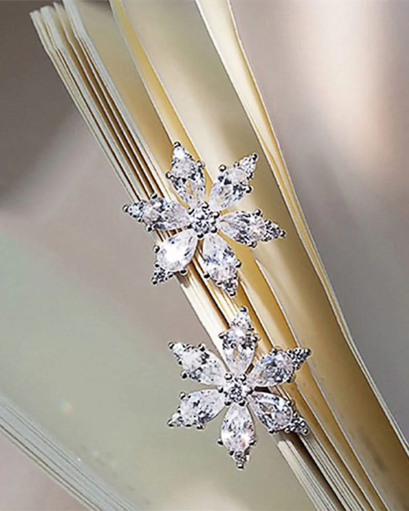 Levoire | Boucles D'Oreilles Zircon Fleur De Flocon De Neige