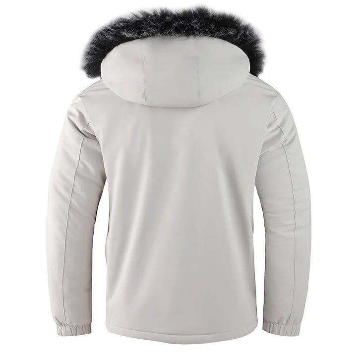 Levoire | Veste Longue À Col Fourrure Avec Poches
