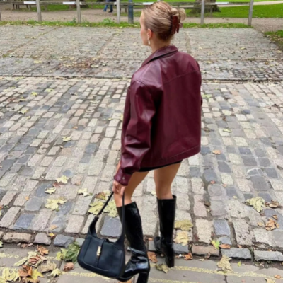 Levoire | Luxurise Veste En Cuir Rouge