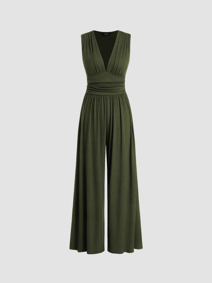 Levoire | Jumpsuit élégant pour femmes avec décolleté en V Vert