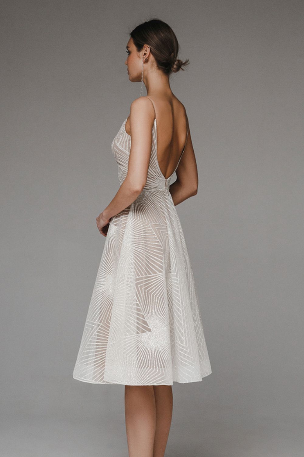 Levoire | Robe Midi Élégante À Sequins Géométriques