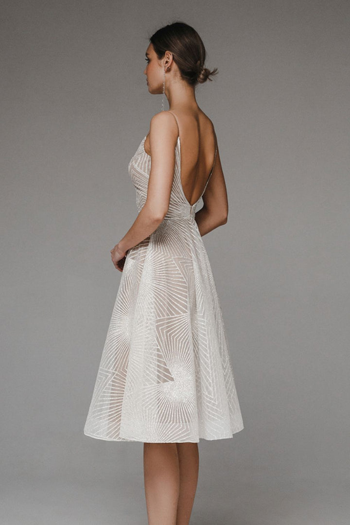 Levoire | Robe Midi Élégante À Sequins Géométriques