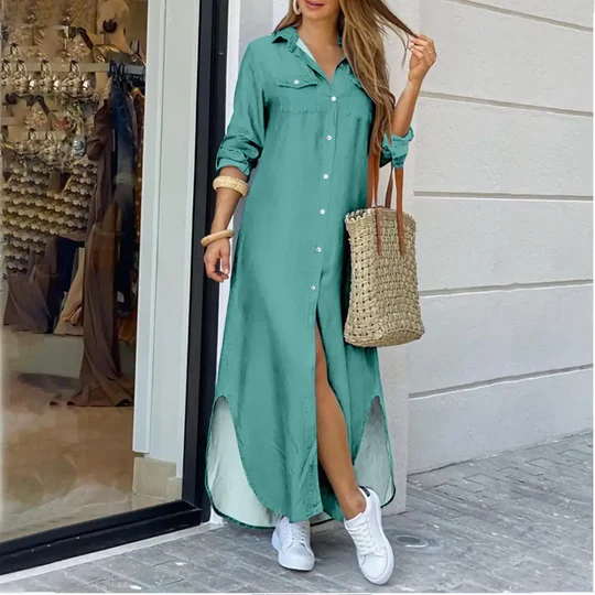 Levoire | Chemise Longue Décontractée Bleu
