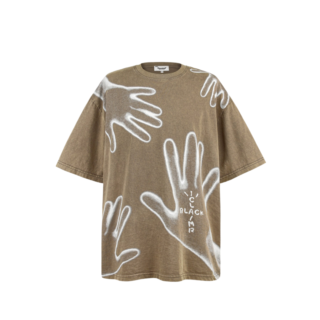 Levoire | Chemise Oversize Imprimee Artistique Hommes Brun