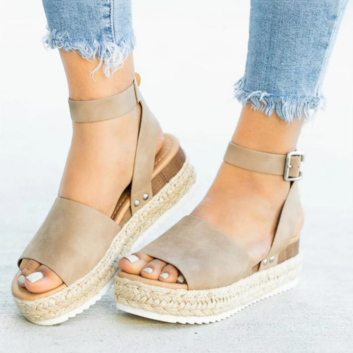 Levoire | Smart Top Sandales Élégantes Khaki
