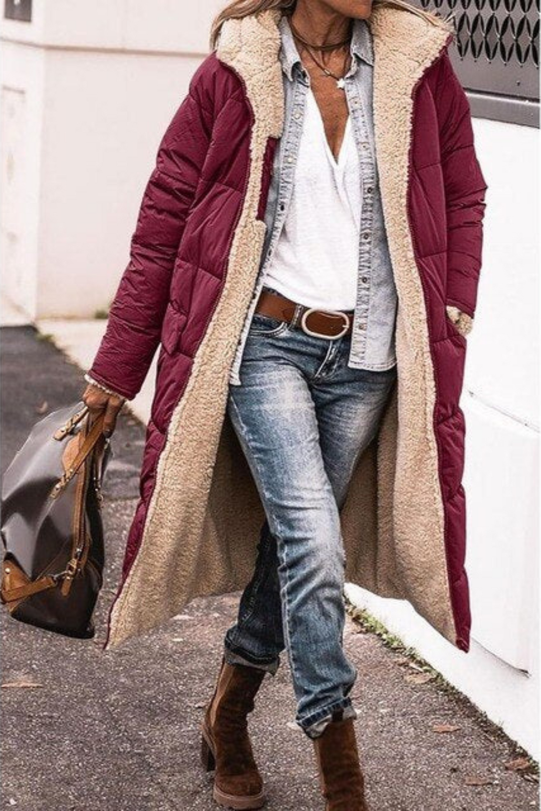 Levoire | Veste Réversible Élégante Pour Femmes Bordeaux
