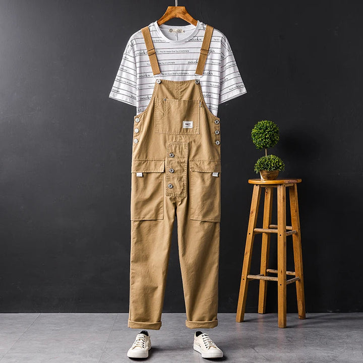 Levoire | Salopette Cargo pour Hommes Khaki