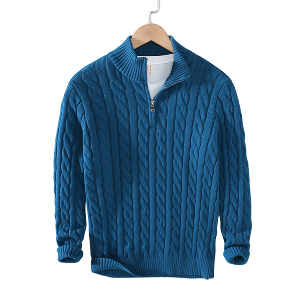 Levoire | Pull Zippé Décontracté bleu ciel