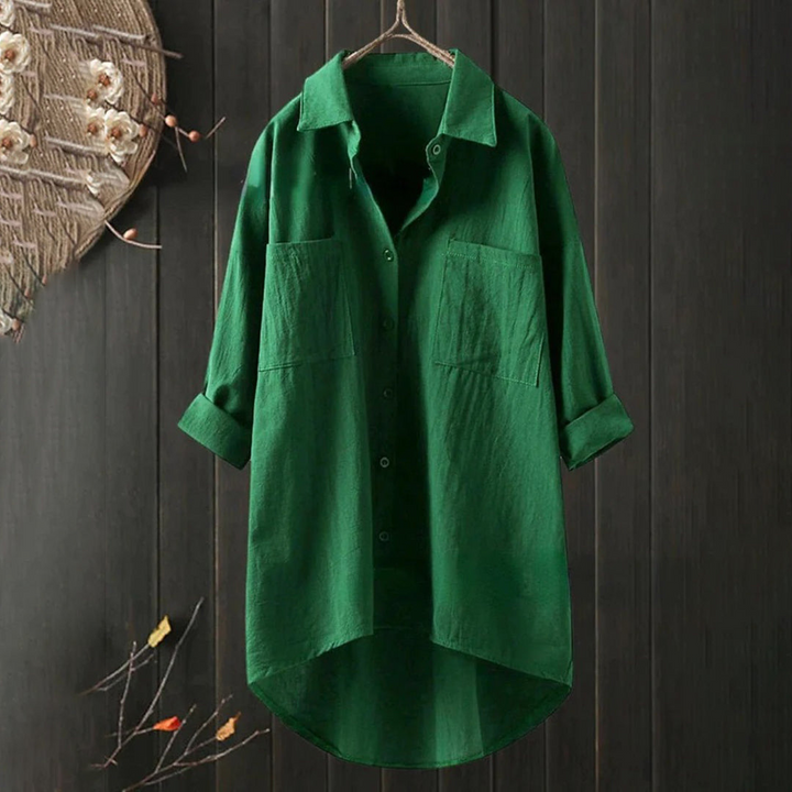 Levoire | Chemise Longue Et Surdimensionnée À Boutons Pour - Femmes - Décontractée Vert