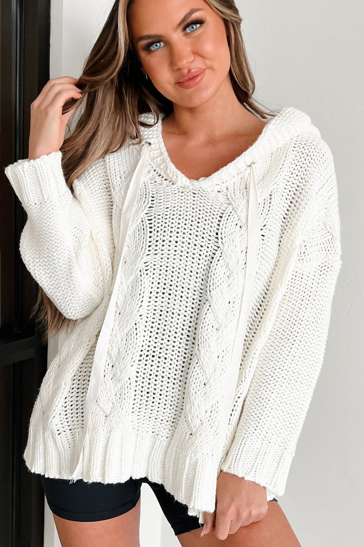 Levoire | Pull À Capuche En Tricot Câblé Pour Des Jours Stylés