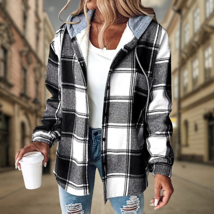 Levoire | Veste à carreaux pour femme Nero