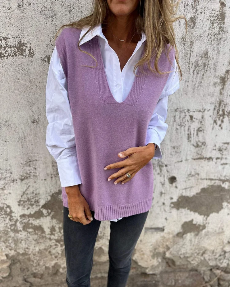Levoire | Gilet en tricot élégant Violet