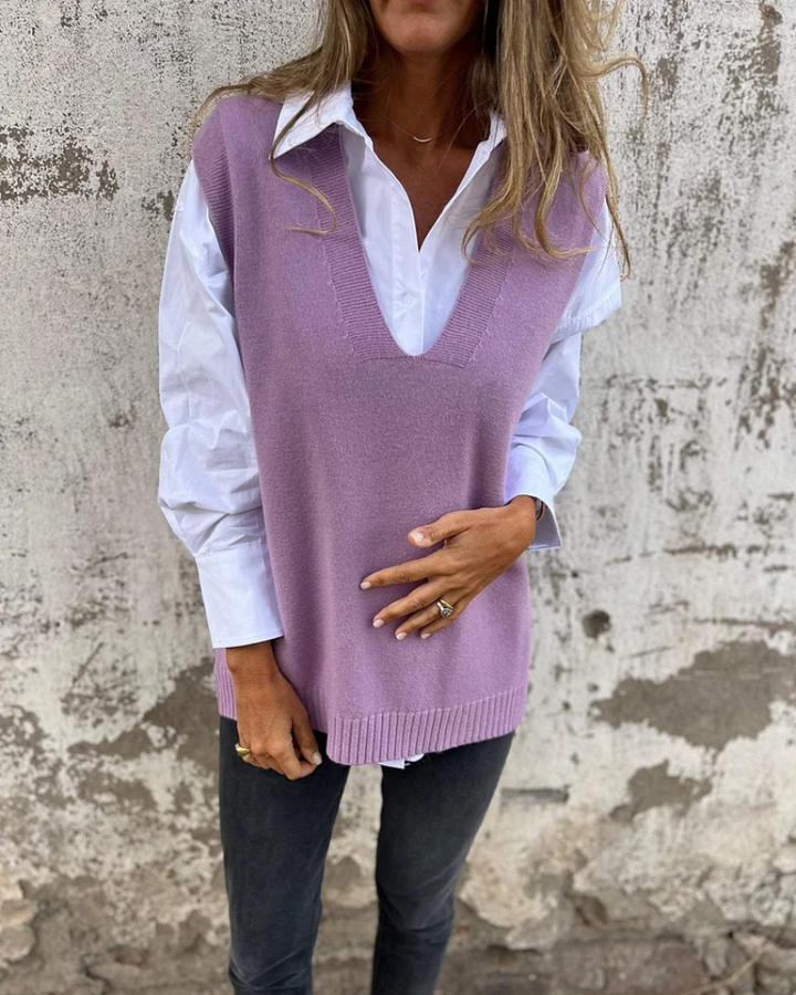 Levoire | Gilet en tricot élégant Violet