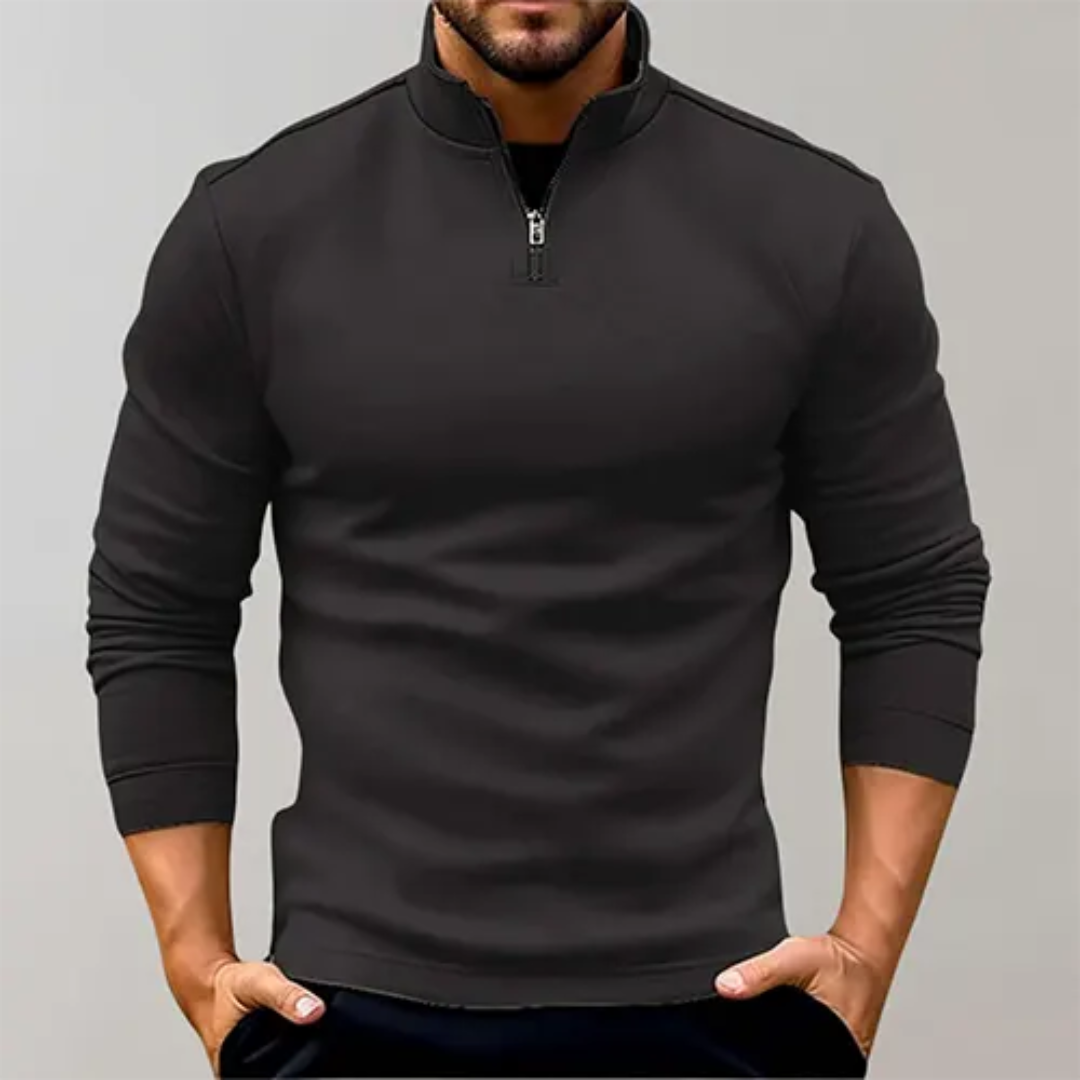Levoire | Haut demi-zip pull pour hommes Noir