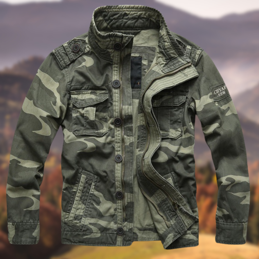 Levoire | Manteau léger d'automne Camouflage vert