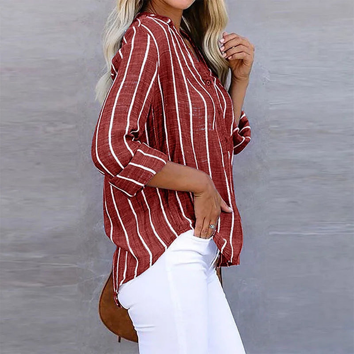 Levoire | Blouse femme élégante décontractée à rayures blouse d'été pour femmes