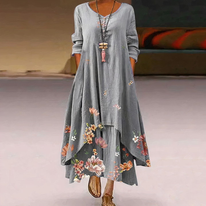 Levoire | Robe Elegante Avec Details Raffines Et Coupe Flatteuse Jardin d'ardoise