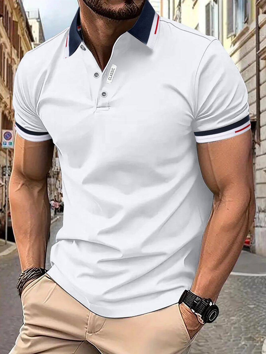 Levoire | Polo décontracté pour hommes Blanc