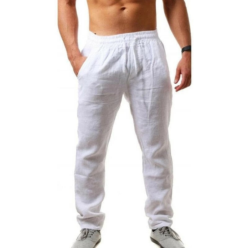 Levoire | Pantalon en Lin pour Hommes Un Pantalon D'Été Élégant & Aéré Pour Hommes Blanc