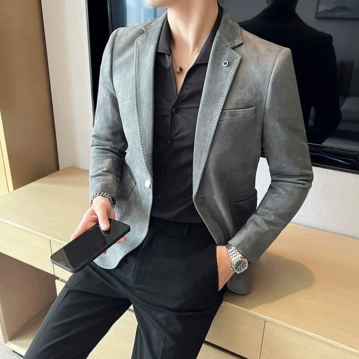 Levoire | Moderne Pour - Hommes - Coupe Ajustée Gris