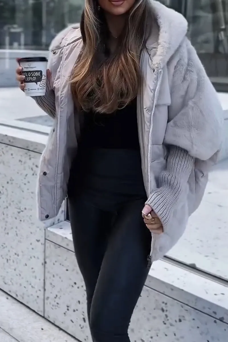 Levoire | Veste Bomber Avec Capuche Pour Femme Gris