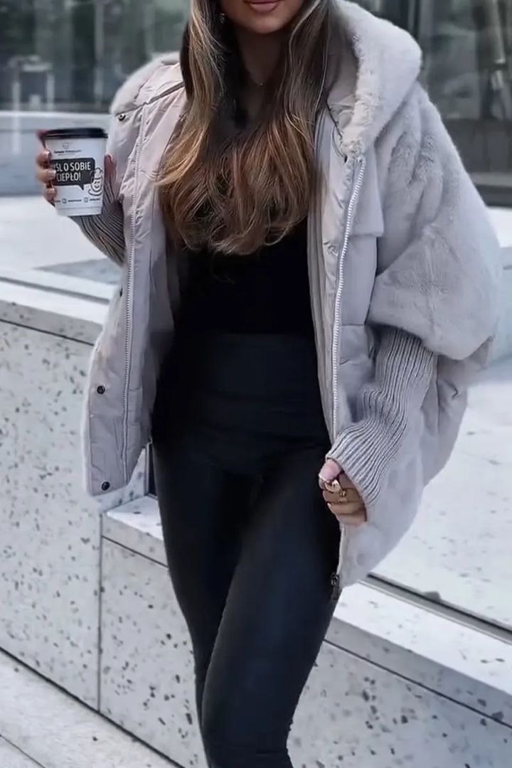 Levoire | Veste Bomber Avec Capuche Pour Femme Gris