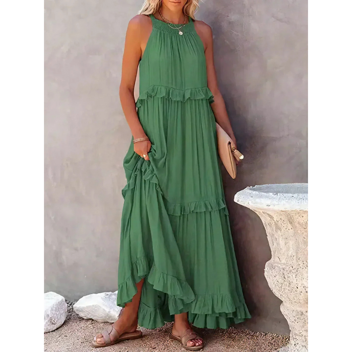 Levoire | Robe D'Invite De Mariage À Ourlet Volant Et Dos Nu - Maxi