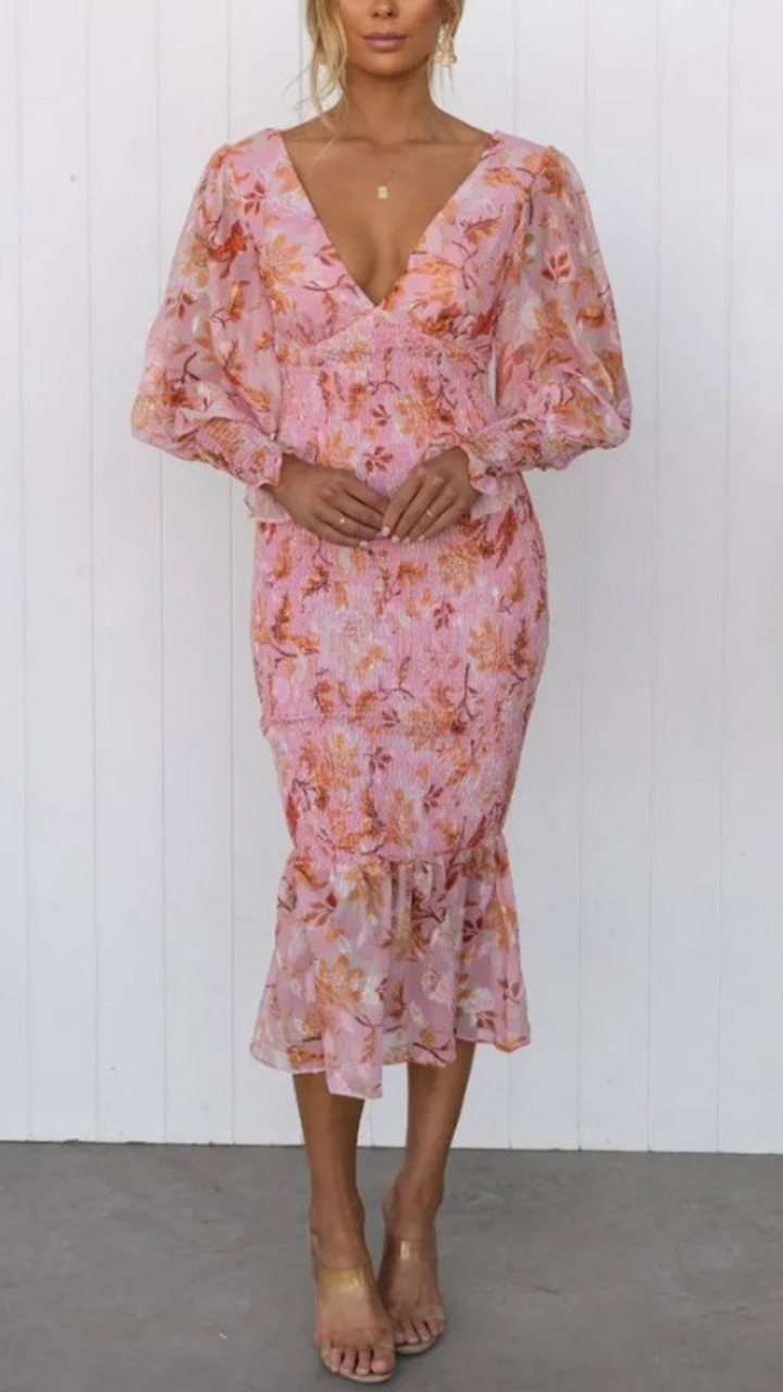 Levoire | Robe À Décolleté En V Rosa