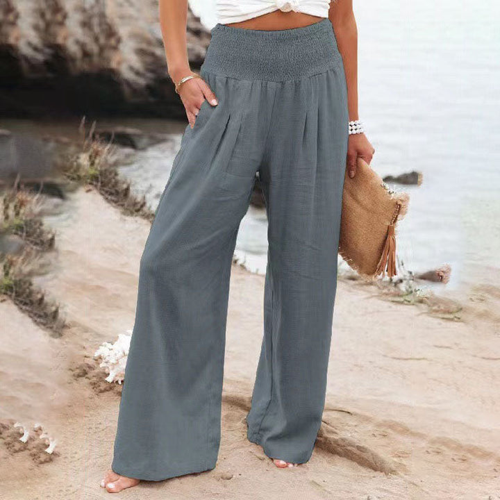 Levoire | Pantalons Décontractés À Jambes Larges Et Poches Gris