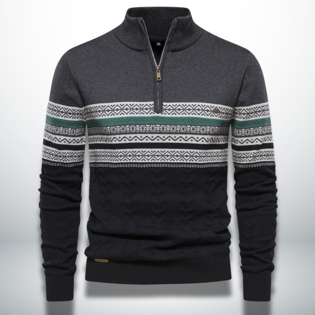 Levoire | Pull en coton pour homme fini Gris