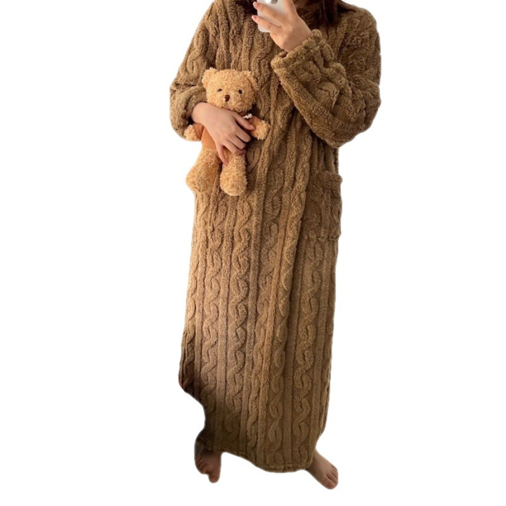 Levoire | Robe en tricot longue Braun