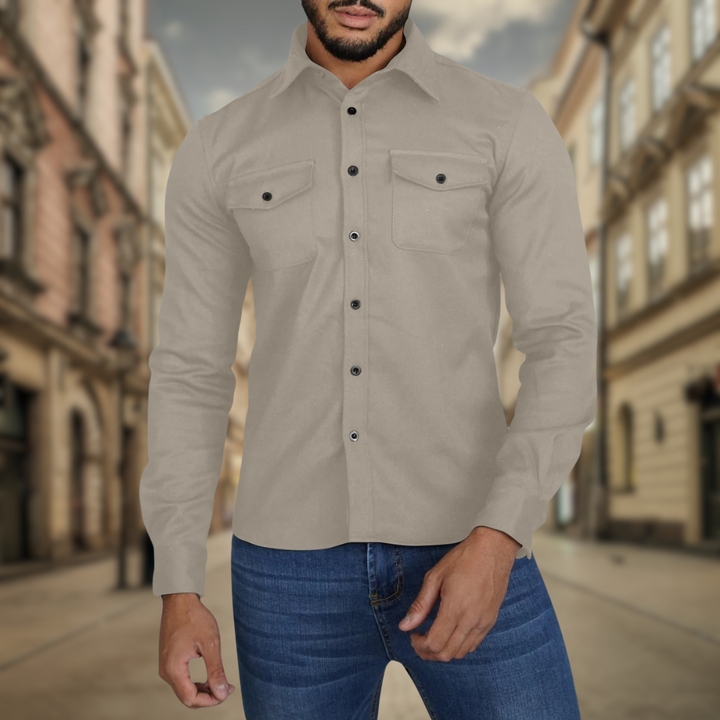 Levoire | Chemise décontractée d'automne Beige