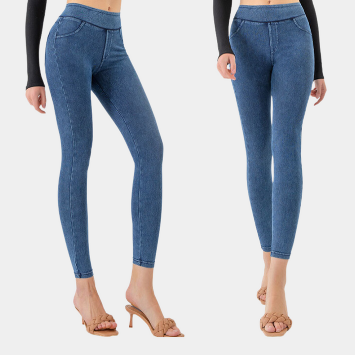 Levoire | Leggings En Jean Pour Femmes Bleu moyen