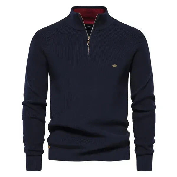 Levoire | Pull zippé élégant Bleu marine