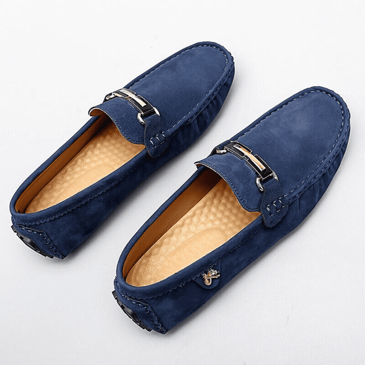 Levoire | Mocassins En Cuir Luxueux Bleu