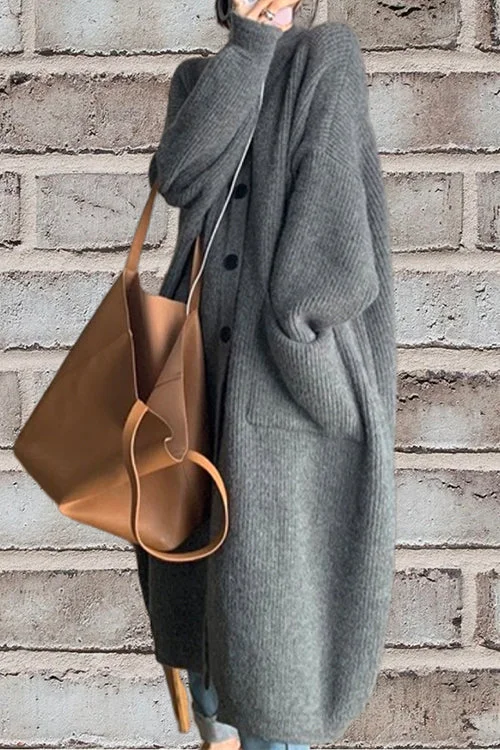 Levoire | Long Gilet With Button Placket, Collar And Practical Pockets