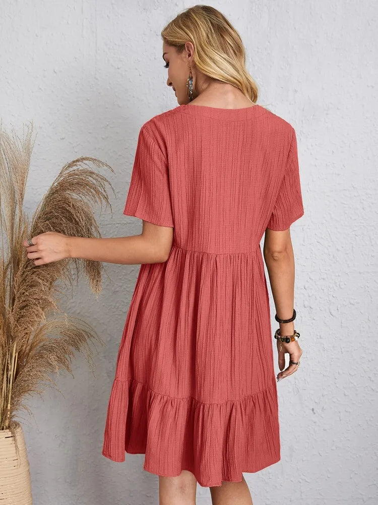 Levoire | Robe D'Été Stylée À Décolleté En V
