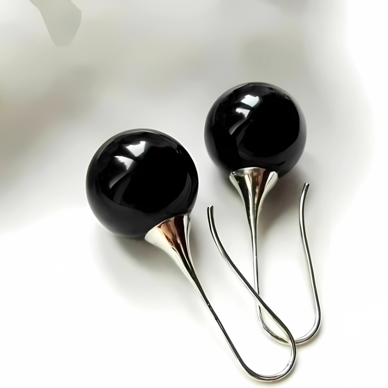Levoire | Boucle D'Oreille Noire De Récolte De Raisin