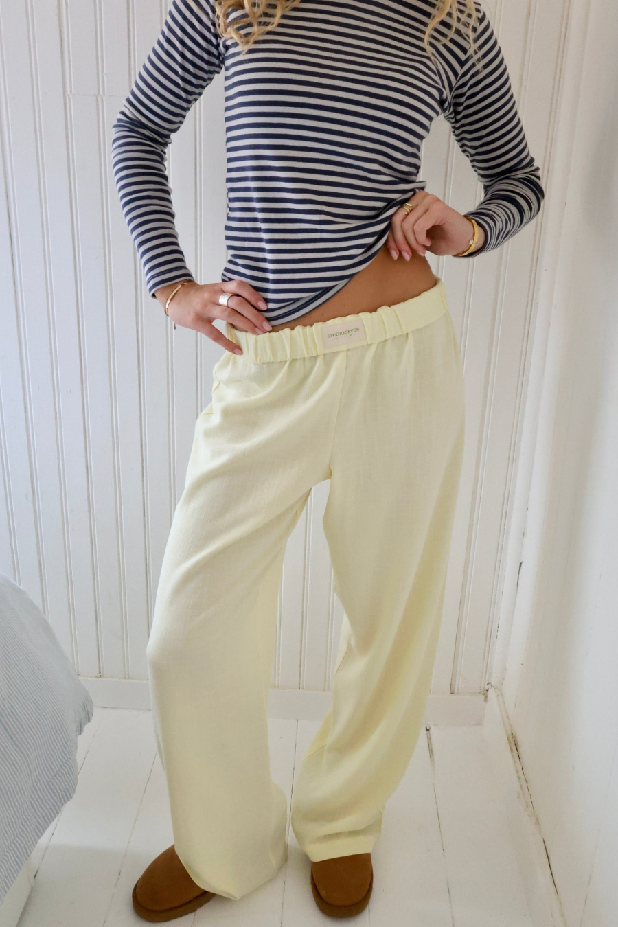 Levoire | Pantalon de lounge confortable et élégant pour femmes Jaune