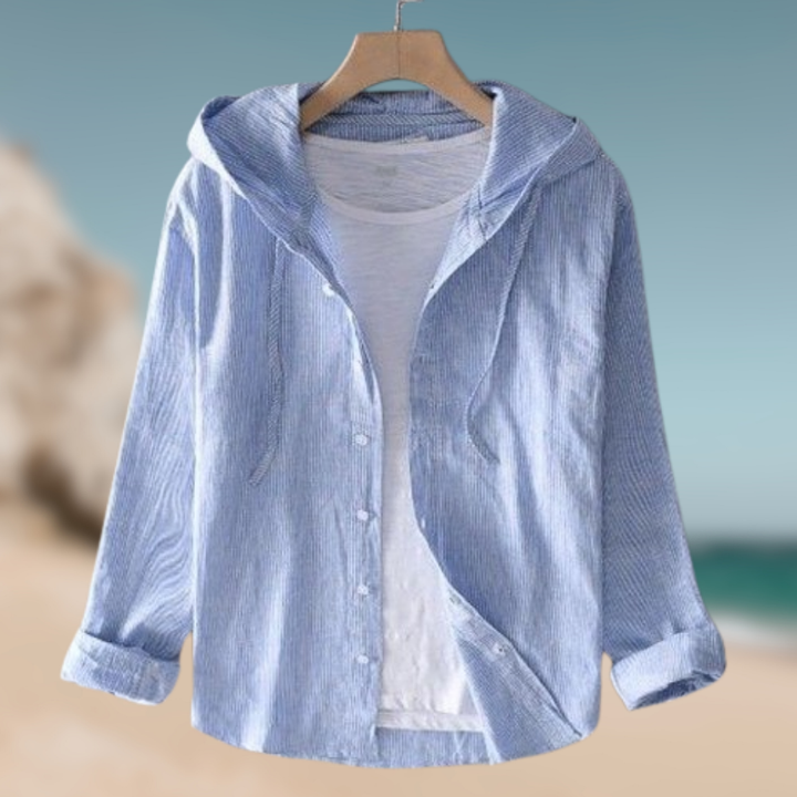 Levoire | Chemise respirante avec capuche Azzurro