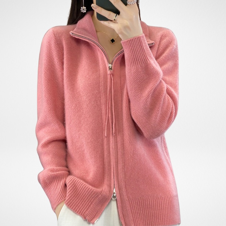 Levoire | Veste À Fermeture Éclair En Cachemire Rose
