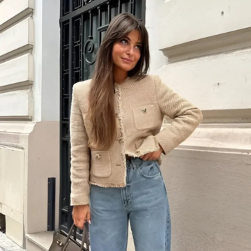Levoire | Femmes Veste Élégante Avec Col Rond Veste Femme Tendance
