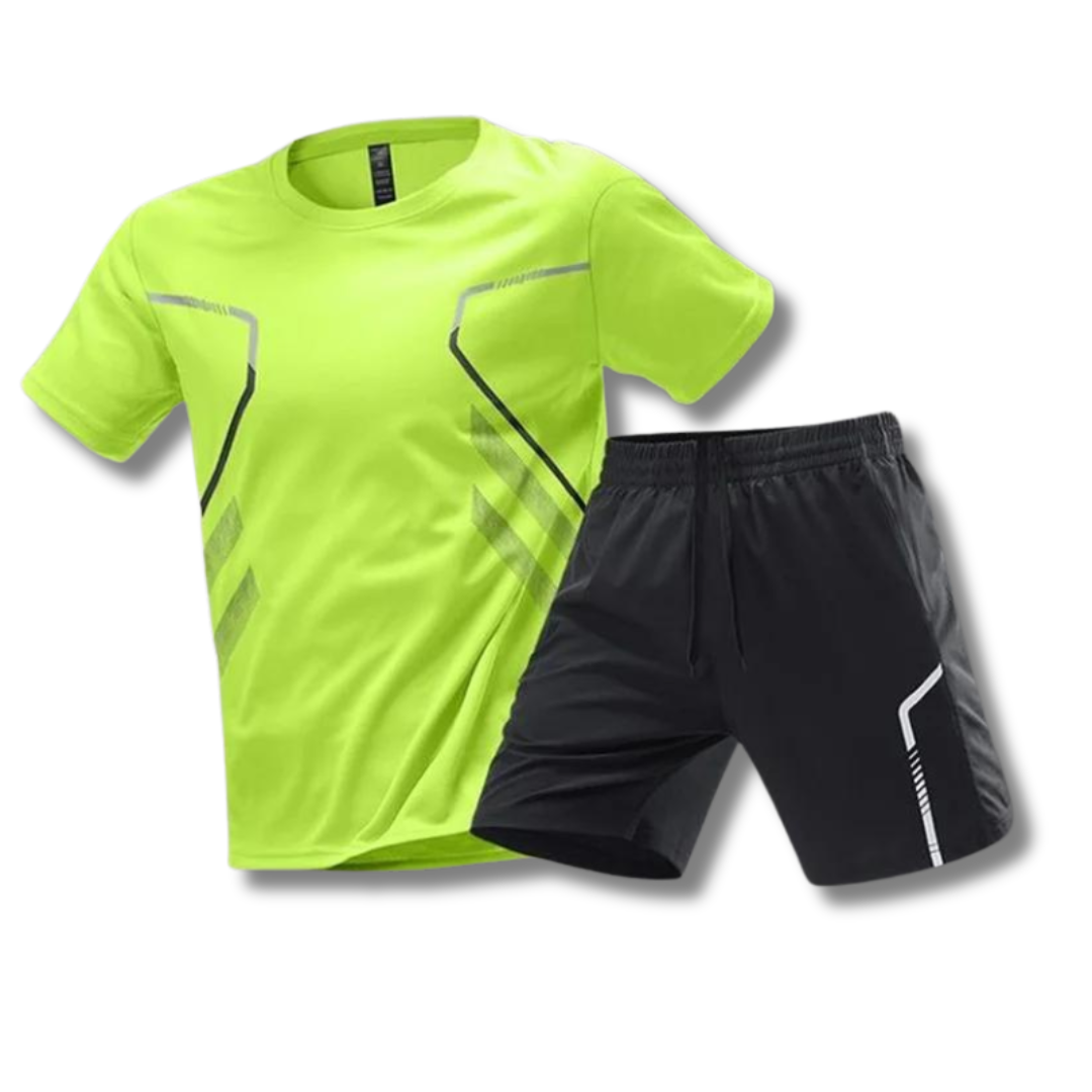 Levoire | Ensemble Sportif Deux Pièces Respirant Hommes Vert