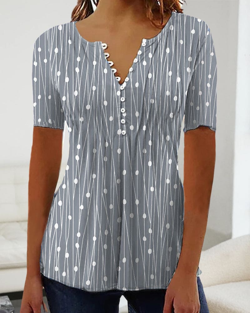Levoire | Blouse À Pois Avec Décolleté En V