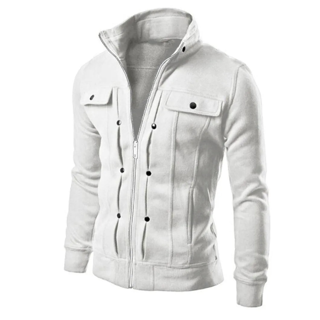 Levoire | Veste À Manches Longues Chaude Avec Zip Blanc