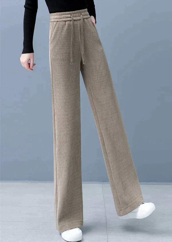 Levoire | Pantalon Droit Uni À Jambe Large Braun