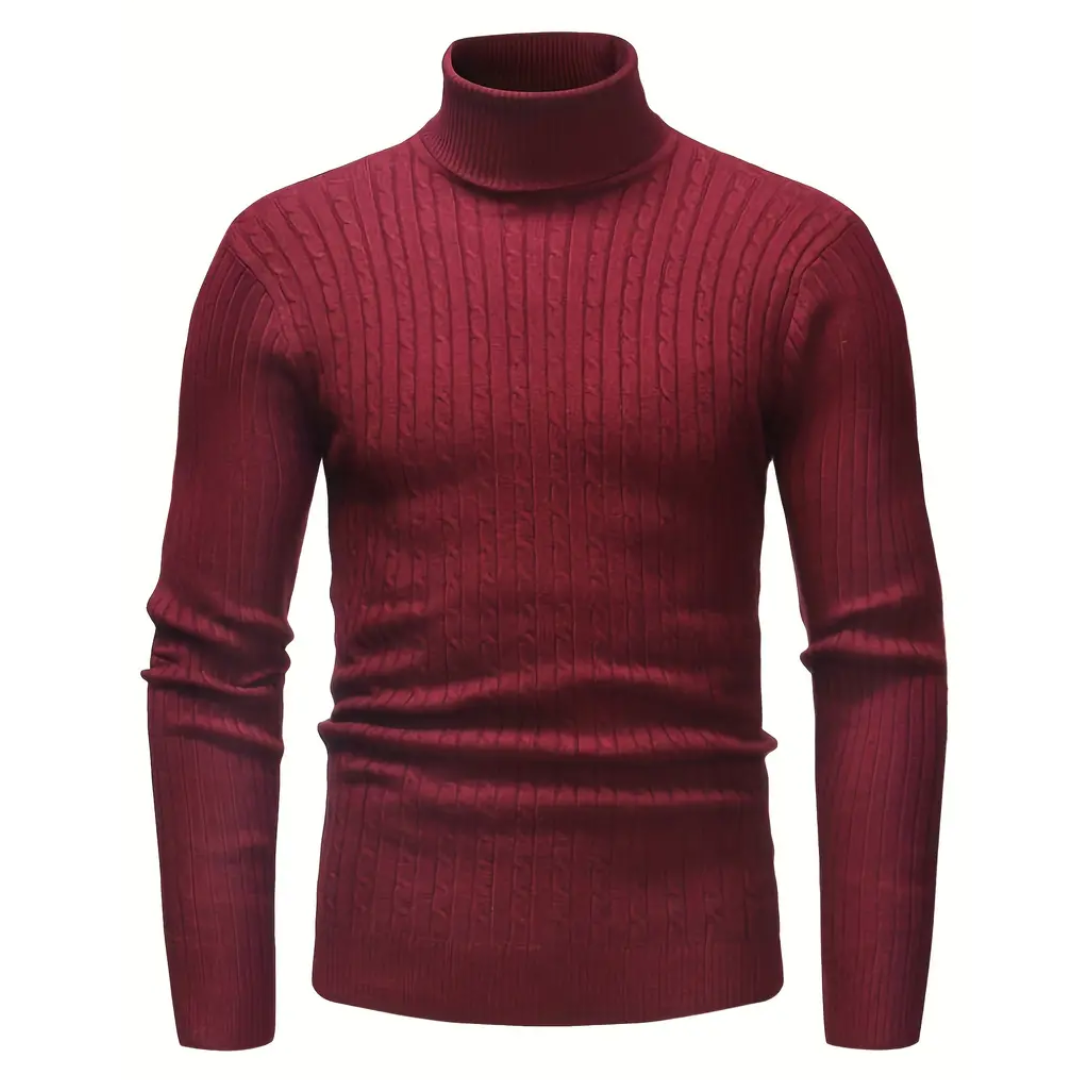 Levoire | Pull à col roulé pour hommes chaud Rot