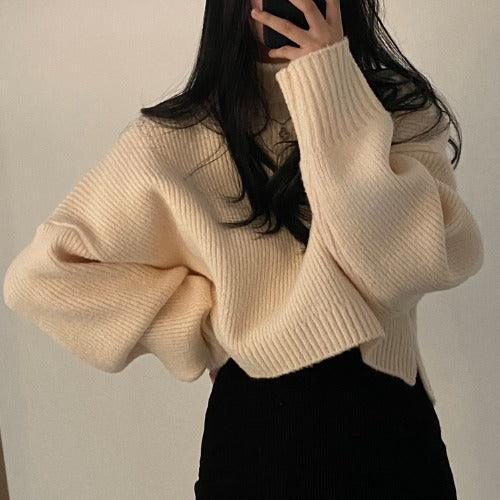 Levoire | Pull Élégant À Col Pour Hommes Abricot Une taille